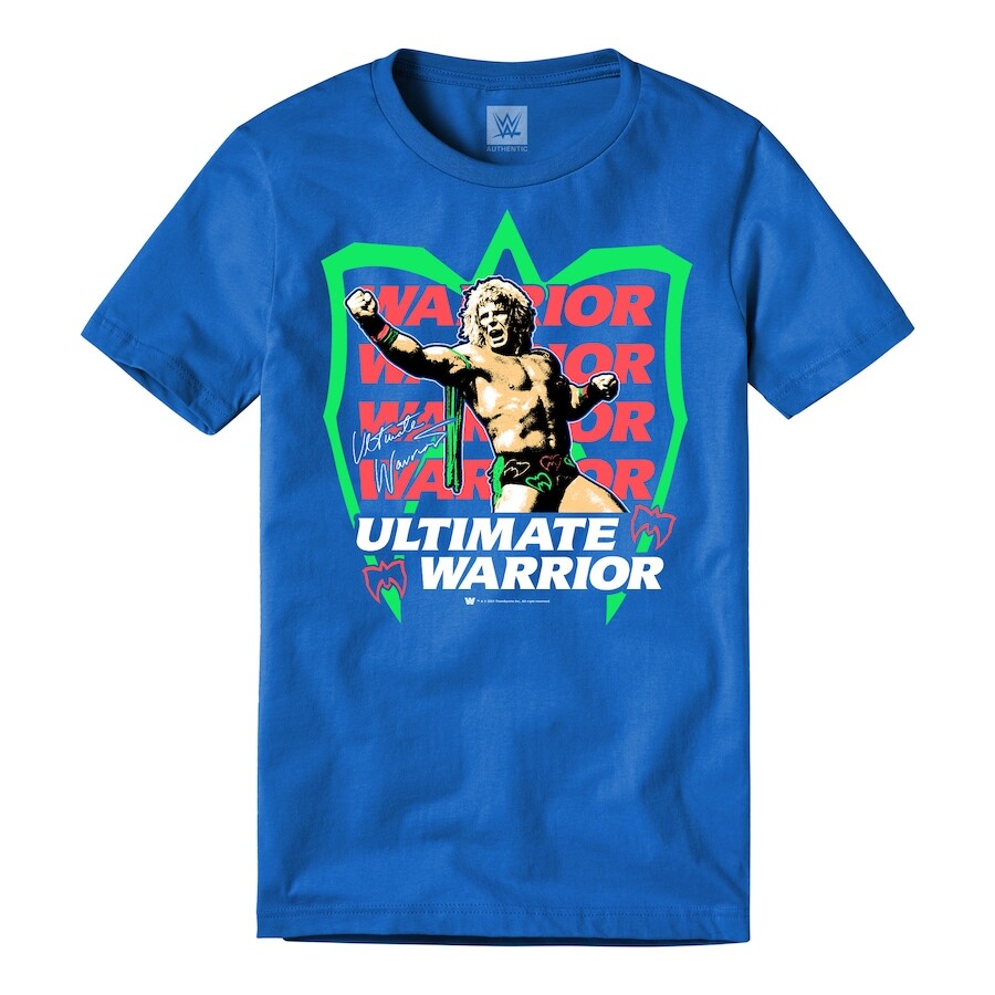 

Футболка с коротким рукавом WWE Authentic The Ultimate Warrior, синий