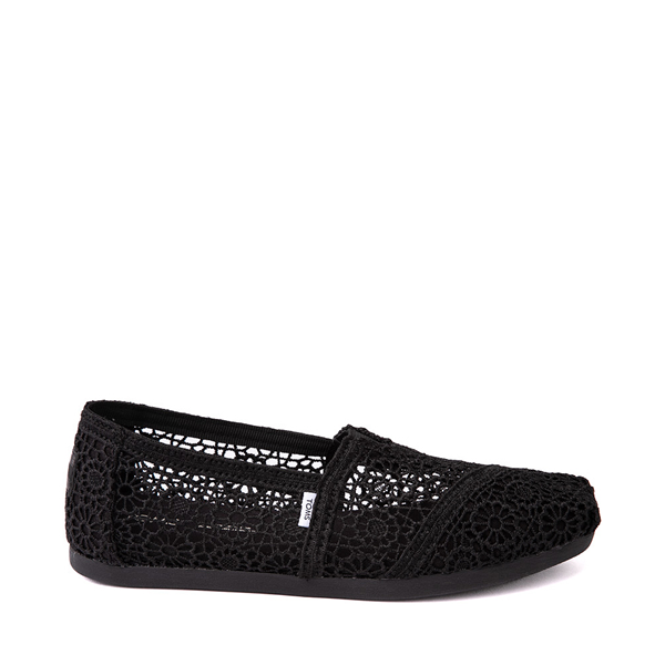 Женские повседневные туфли без шнуровки TOMS Alpargata Crochet, черный