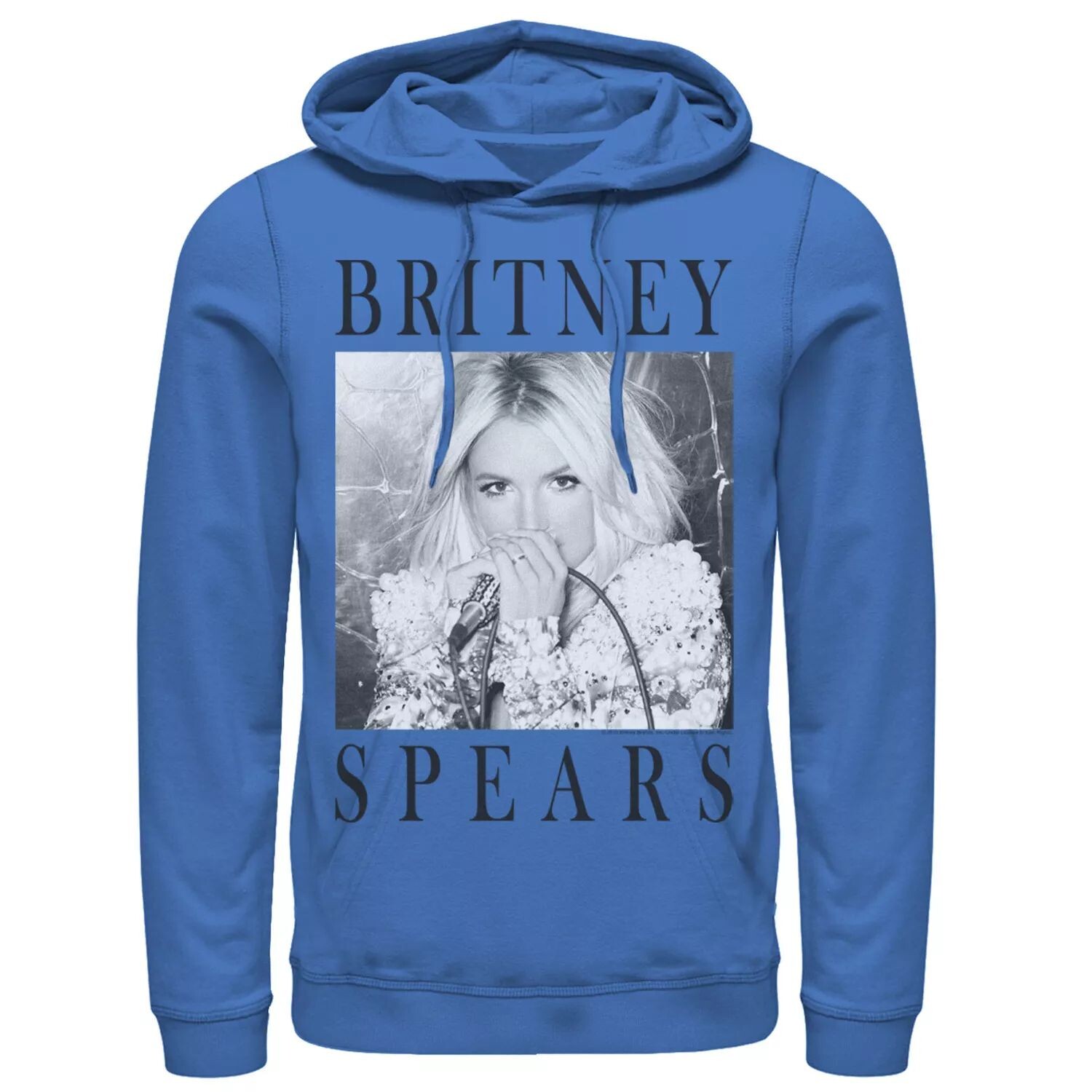 

Мужская черно-белая толстовка с портретной вставкой Britney Spears Licensed Character, Черный