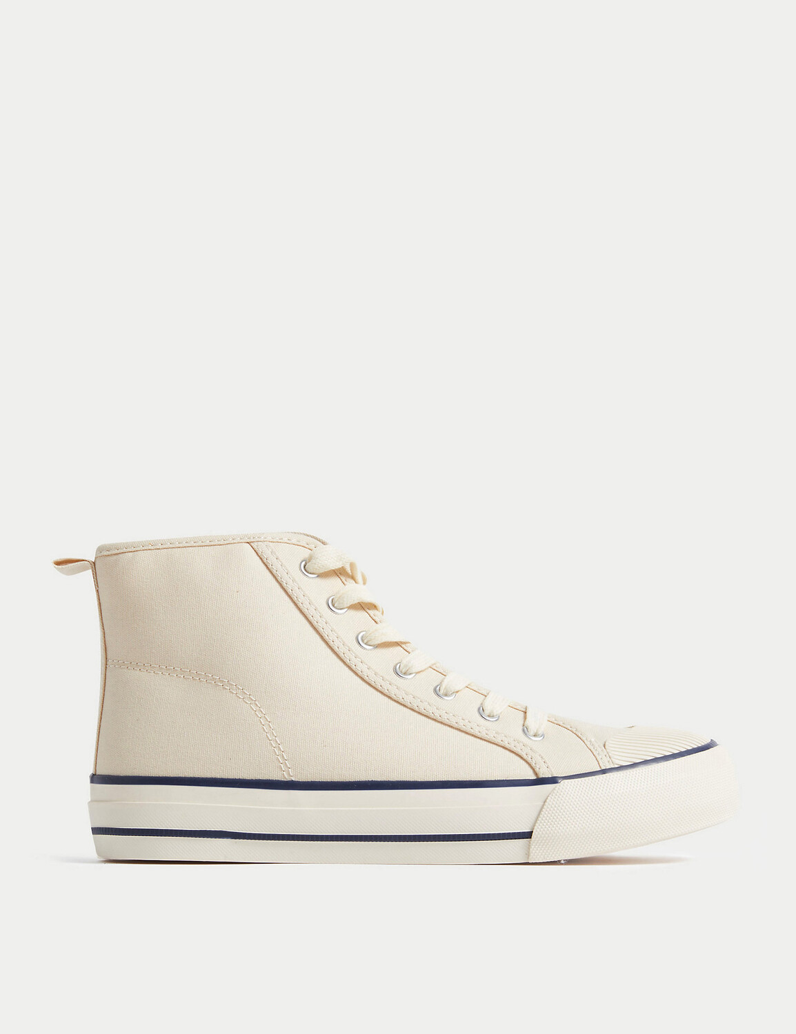 

Детские высокие кеды Freshfeet из парусины (13 маленьких — 7 больших) Marks & Spencer, крем