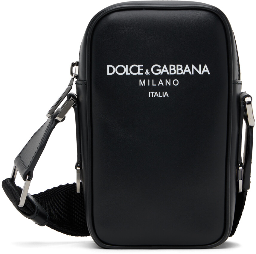 

Черная сумка почтальона с логотипом Dolce&Gabbana