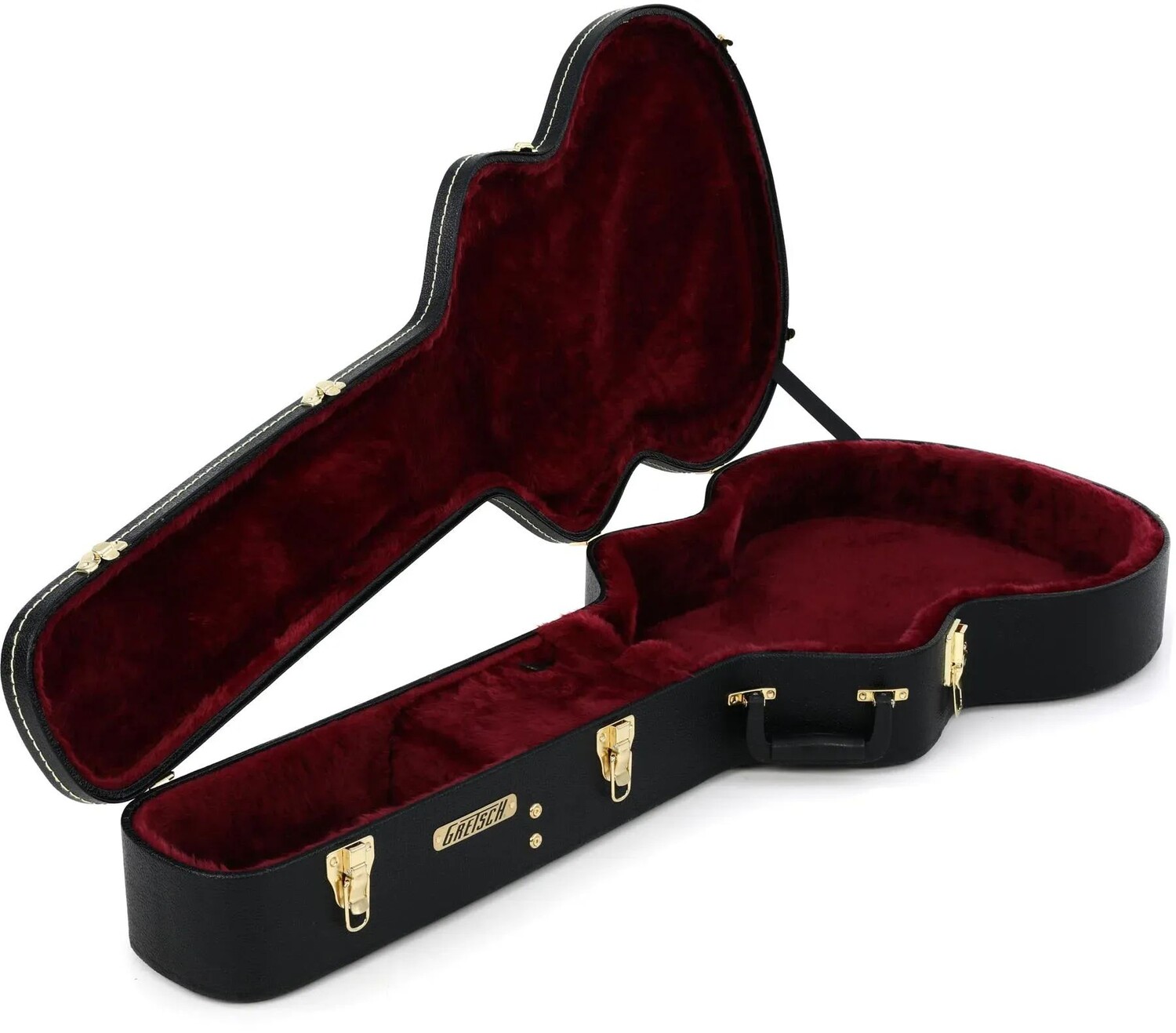 

Gretsch G6242L 17-дюймовый удлиненный твердый электрический кейс с полым корпусом Deluxe — черный