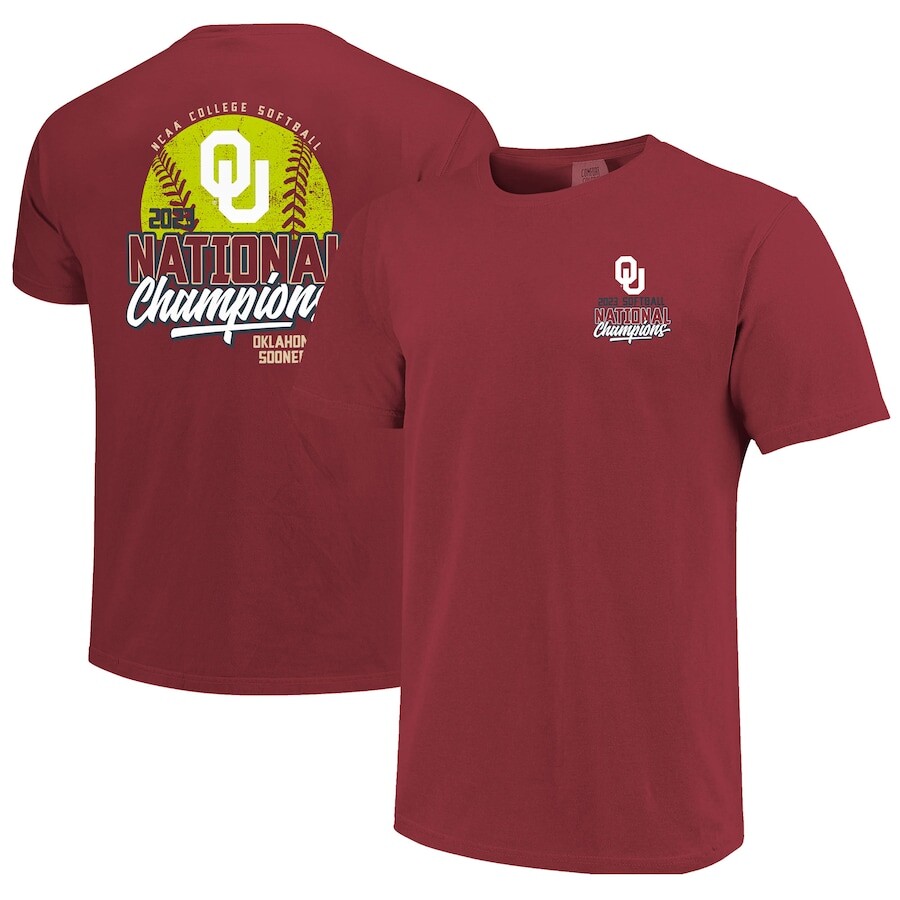 

Футболка с коротким рукавом Comfort Colors Oklahoma Sooners, малиновый