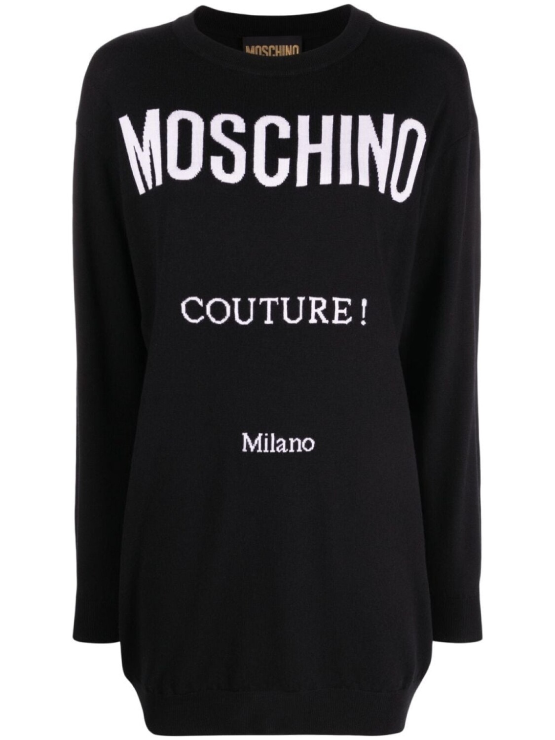 

Moschino трикотажное платье мини Couture, черный