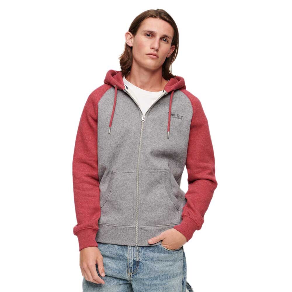 

Толстовка Superdry Essential Baseball Full Zip, серый