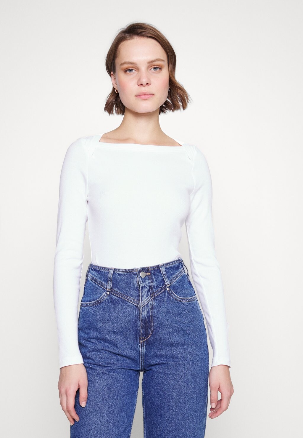 

Топ с длинными рукавами Banana Republic, белый