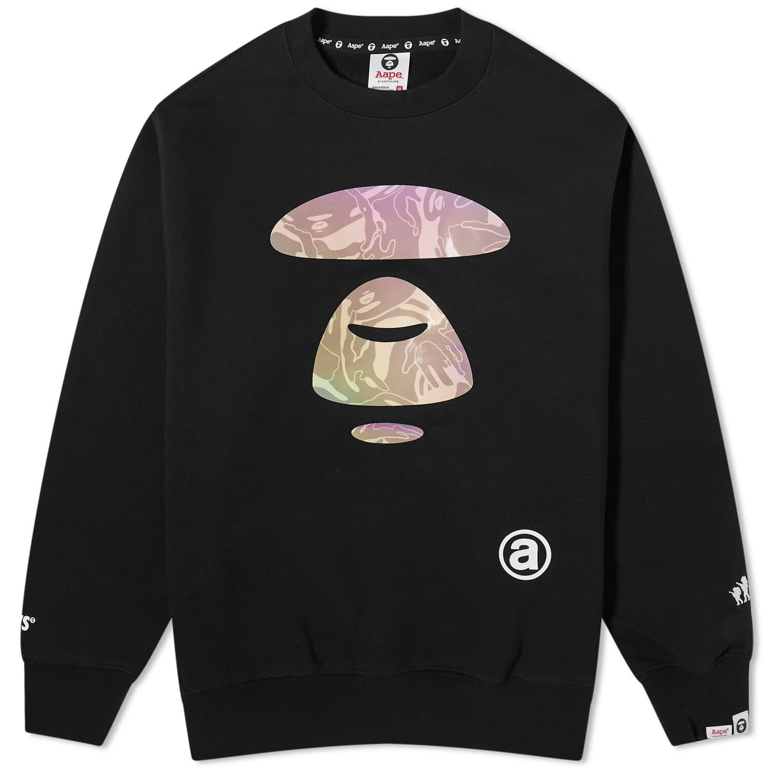 

Свитшот Aape Big Face Laser Foil Camo, черный