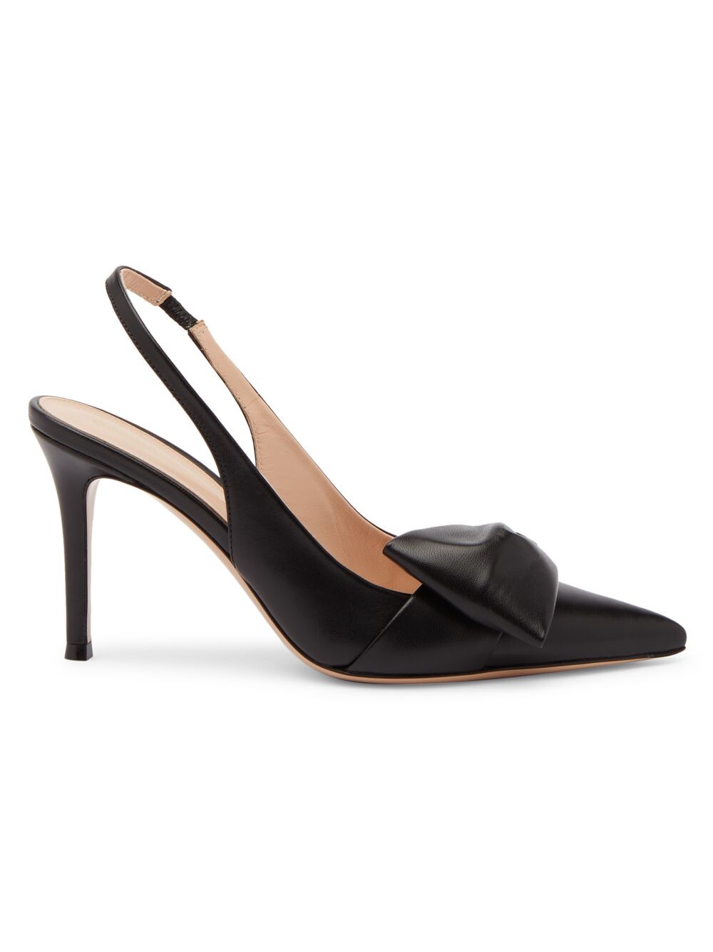 

Кожаные туфли-лодочки с ремешком на пятке Safira 85MM Gianvito Rossi, черный