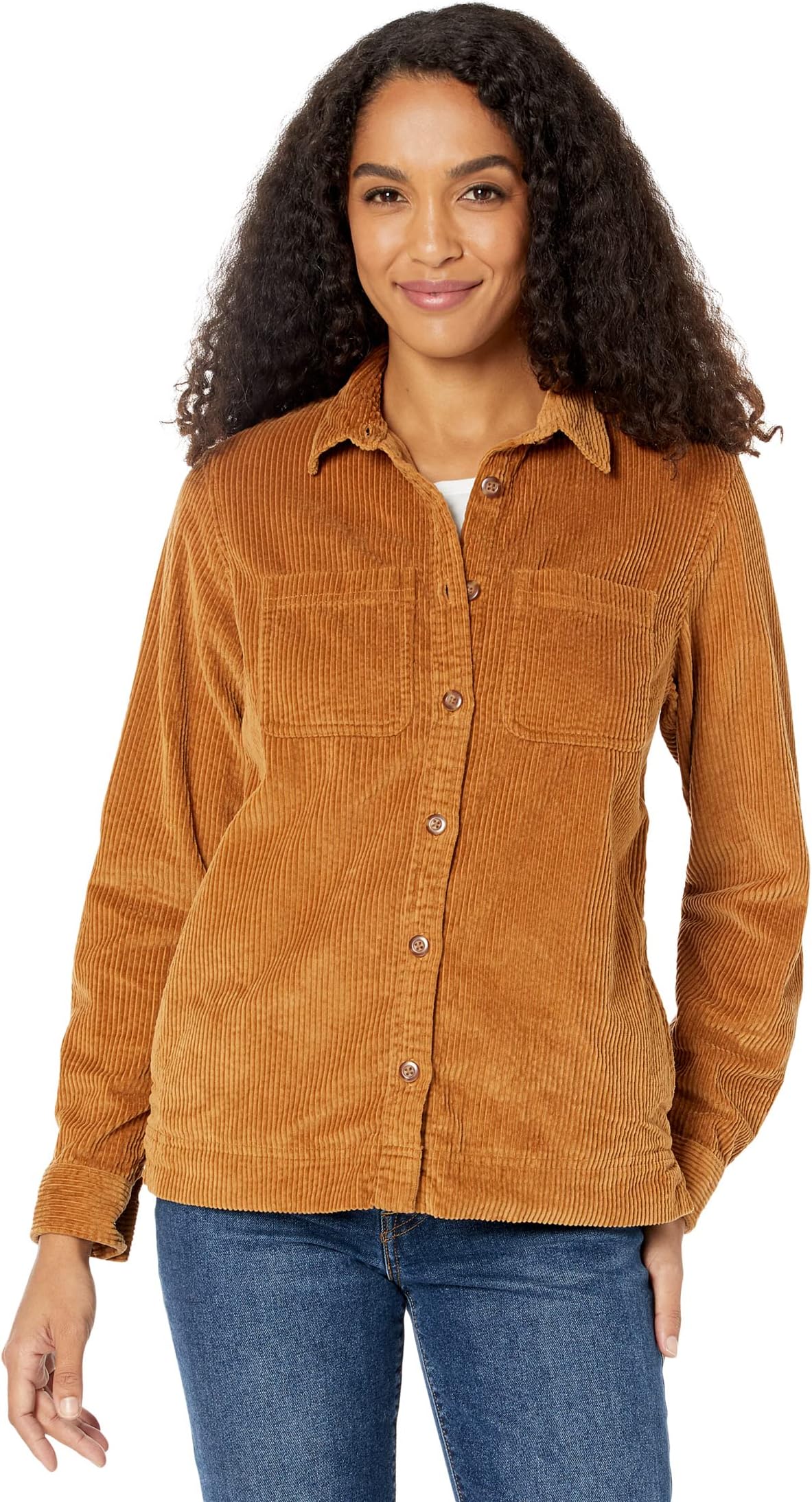 Свободная вельветовая рубашка Comfort с длинными рукавами L.L.Bean, цвет Saddle