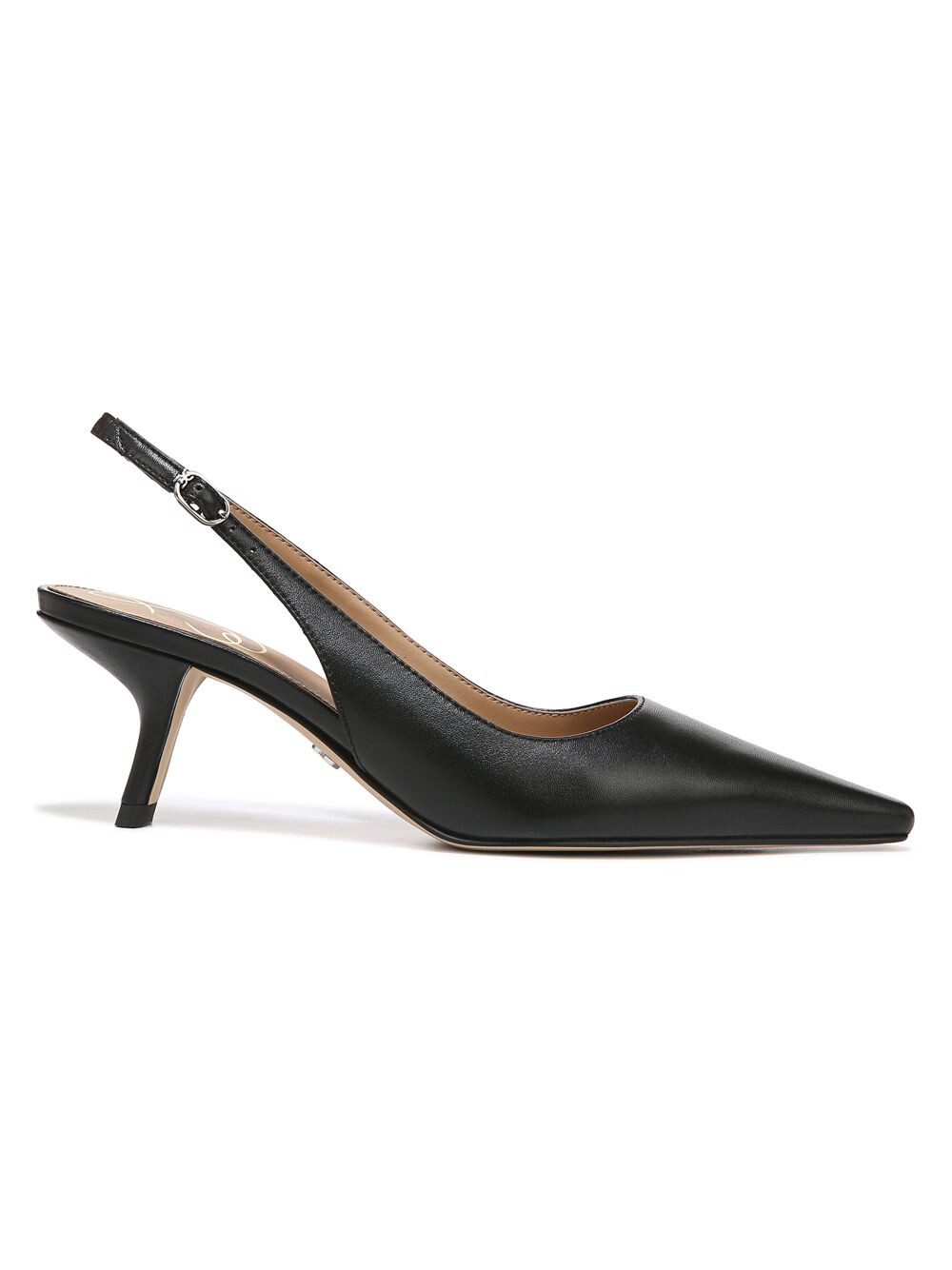 

Кожаные туфли-лодочки Bianka Sling 57MM с ремешком на пятке Sam Edelman, черный