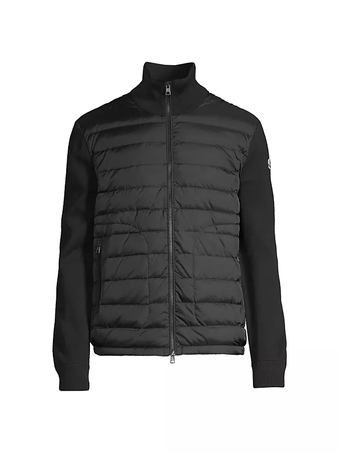 

Стеганый кардиган-пуховик Moncler, черный