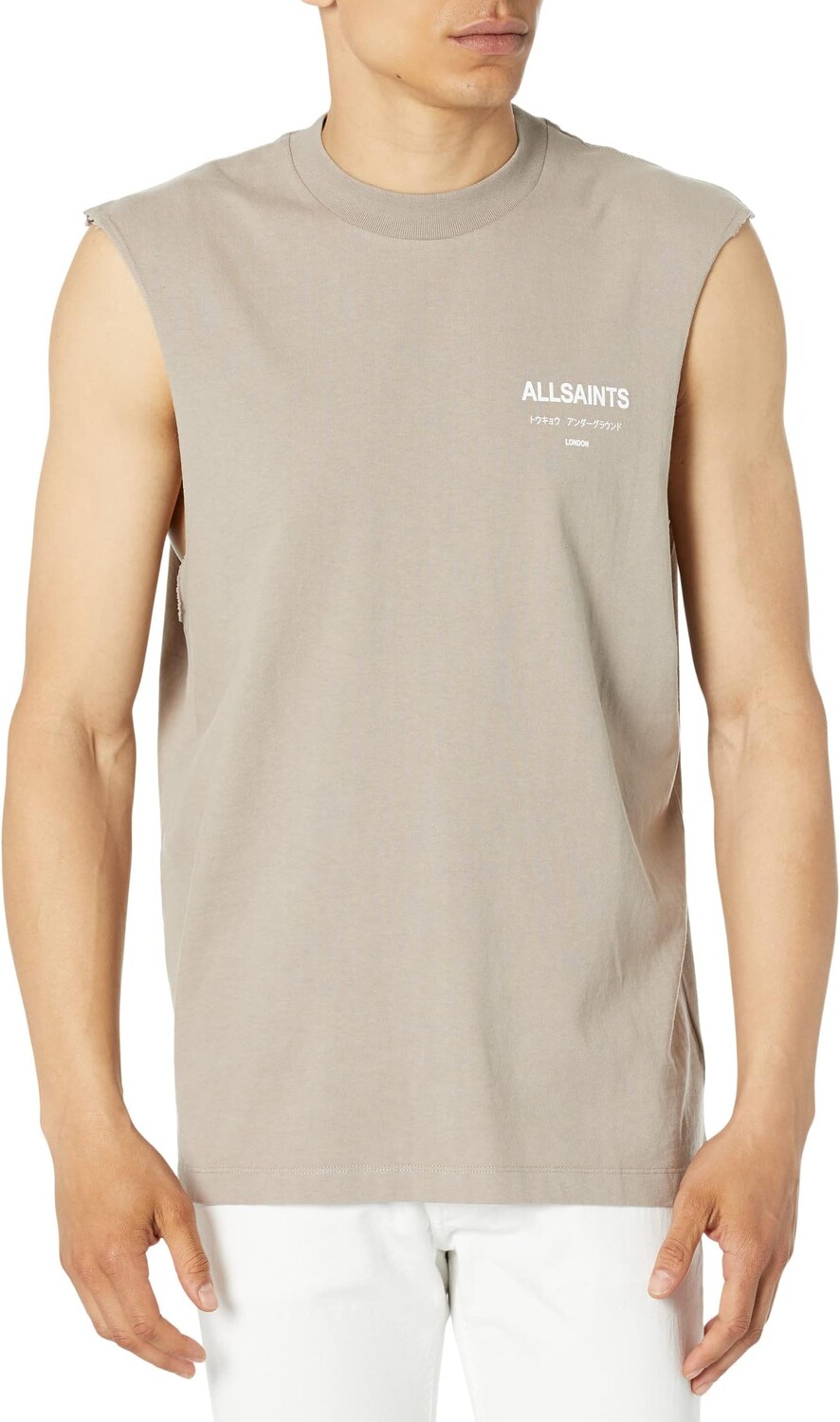 

Топ Underground Sleeveless Crew AllSaints, цвет Flint Grey