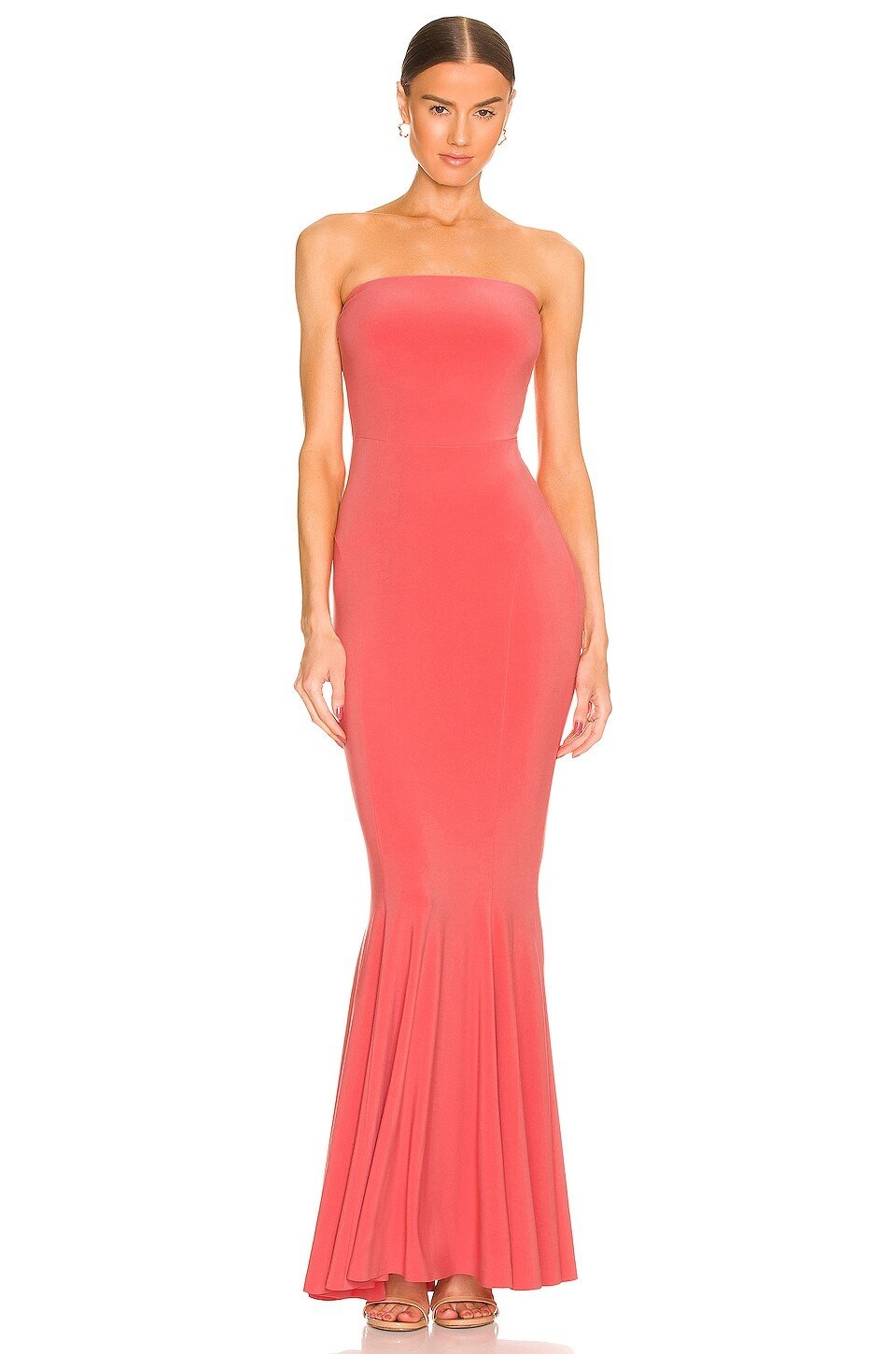 

Платье Norma Kamali Strapless Fishtail Gown, цвет Papaya