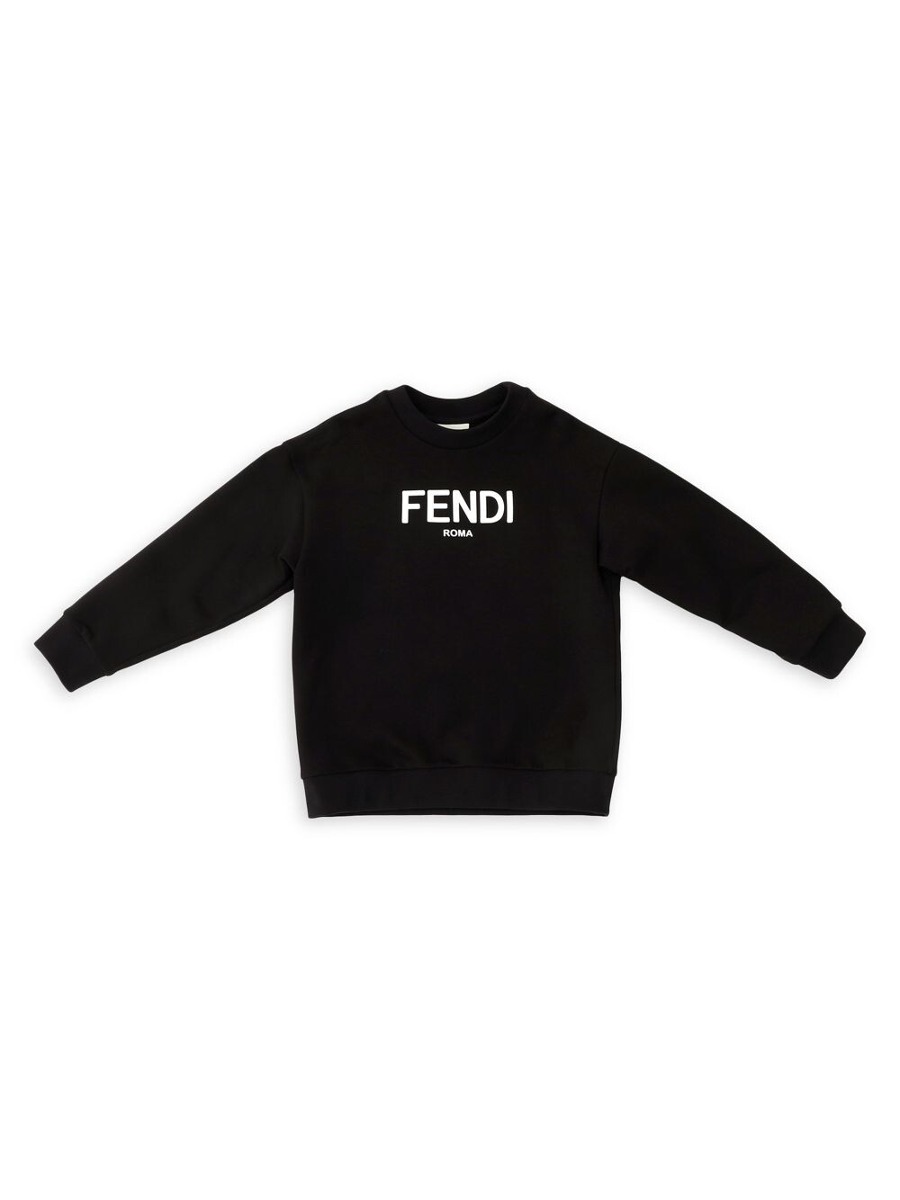 

Хлопковая толстовка с логотипом для маленьких девочек и девочек Fendi, черный