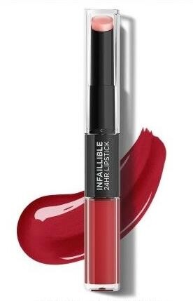 

Жидкая губная помада и бальзам Loreal Paris Infaillible 2-step 24 Hours Lasting Liquid Lipstick & Balm - 501 Timeless Red