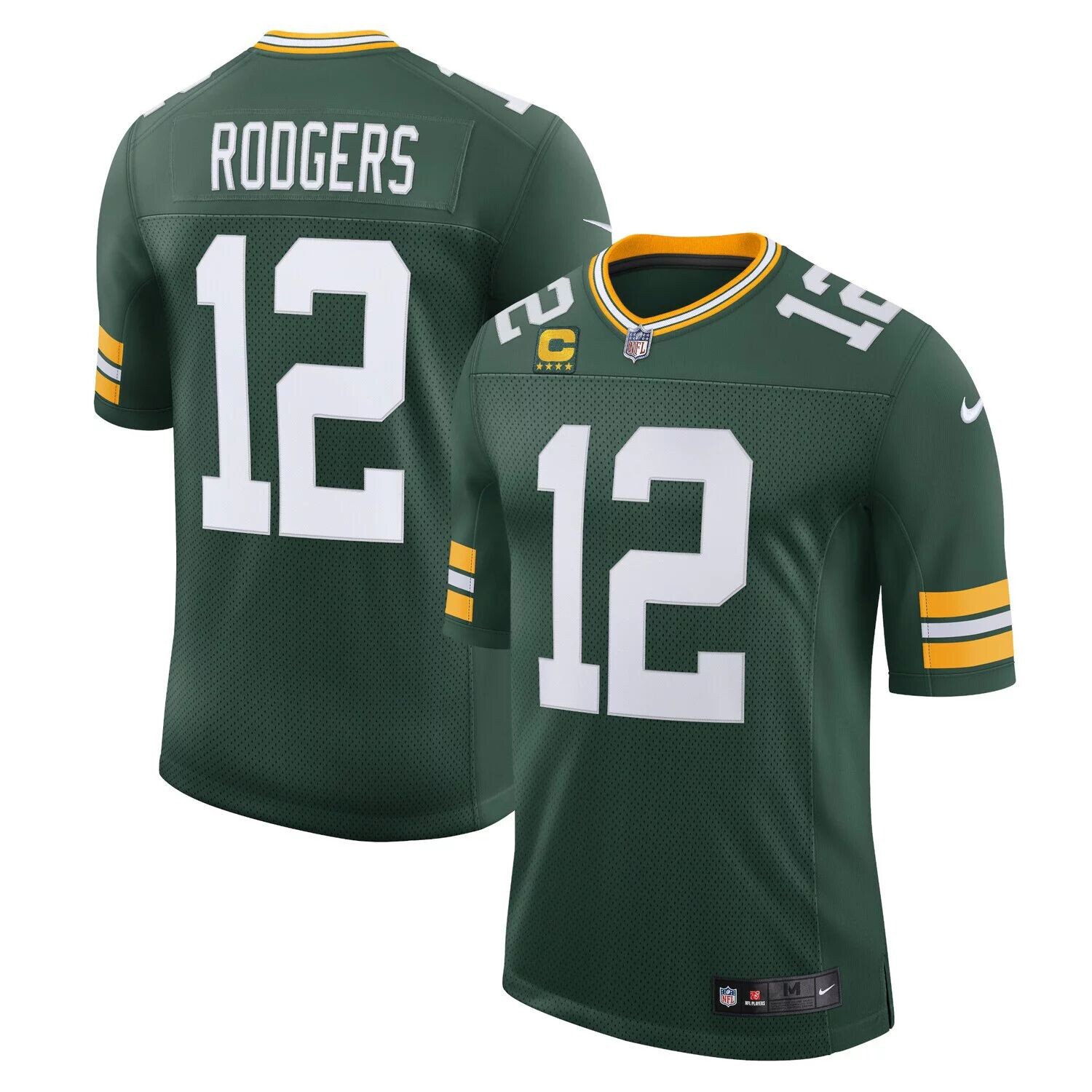 

Мужская джерси Nike Aaron Rodgers Green Green Bay Packers Captain Vapor Limited