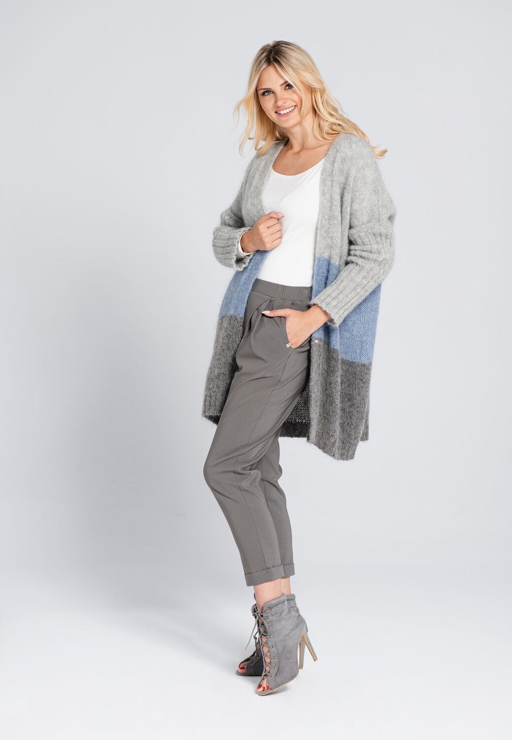 

Свитер KALITE look Strickjacke, цвет Grau Blau