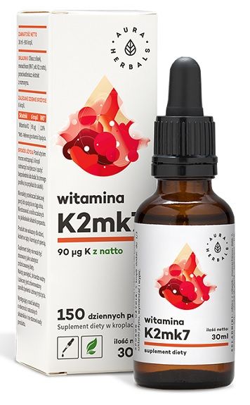 Витамины и минералы Aura Herbals Witamina K2MK7 w Kroplach, 30 мл