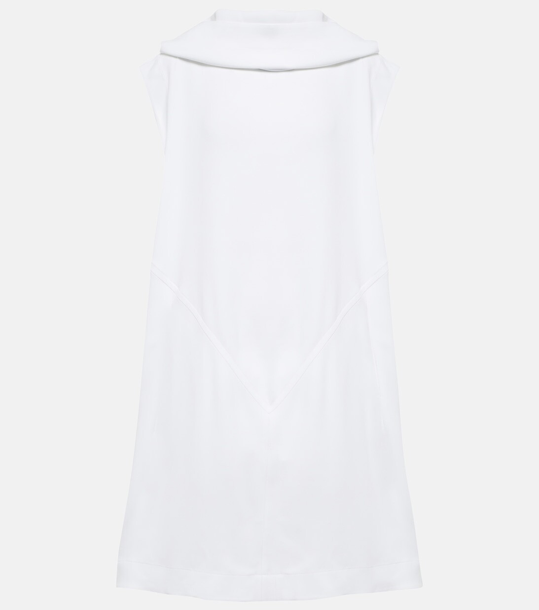 

Мини-платье из смесового шелка с капюшоном ALAÏA, белый