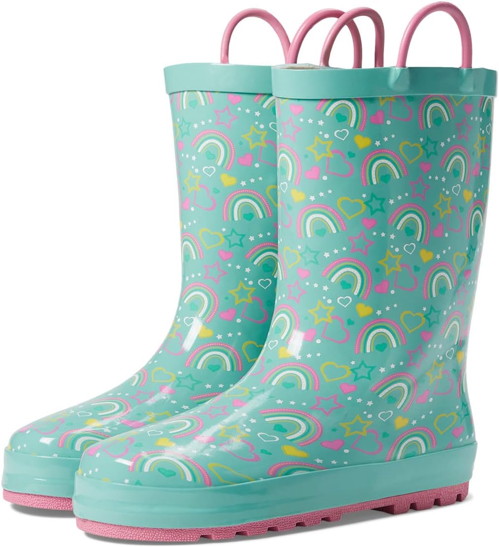 Резиновые сапоги Confetti Rainbow Rain Boots Western Chief, цвет Turquoise резиновые сапоги limited edition printed rain boots western chief цвет tractor tough taupe