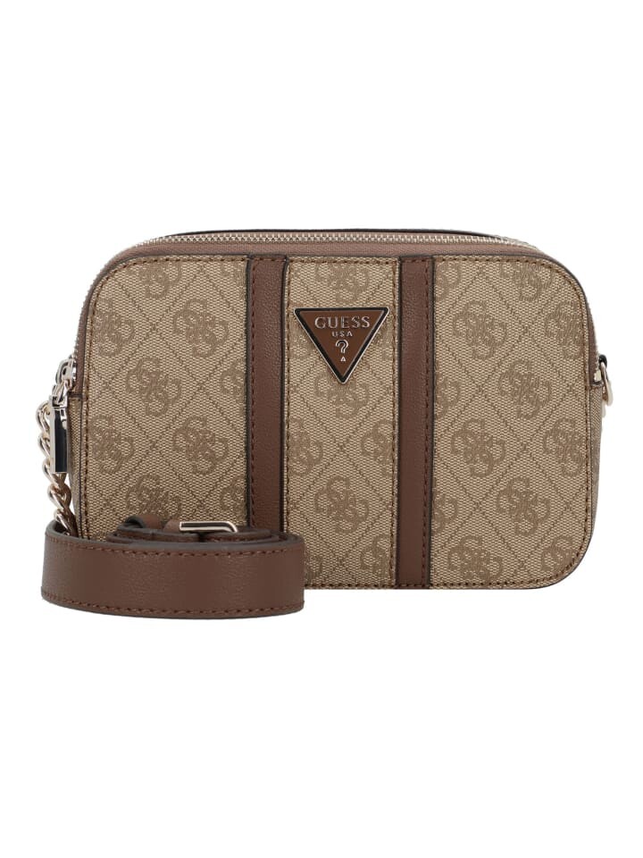 

Наплечная сумка Guess, цвет latte logo/brown