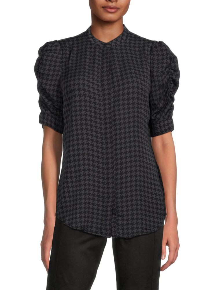 

Блузка с пышными рукавами Laundry By Shelli Segal, цвет Black Grey