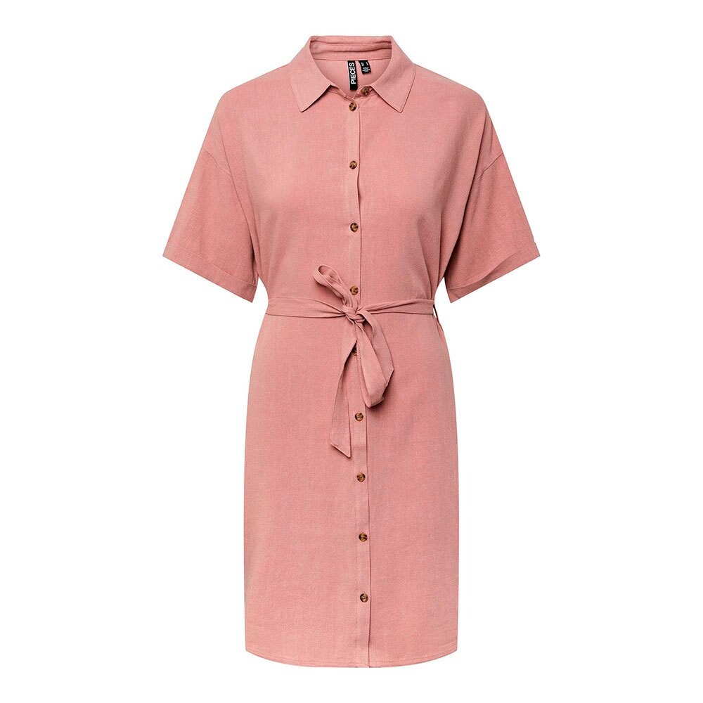 

Платье миди Pieces Vinsty Short Sleeve, розовый