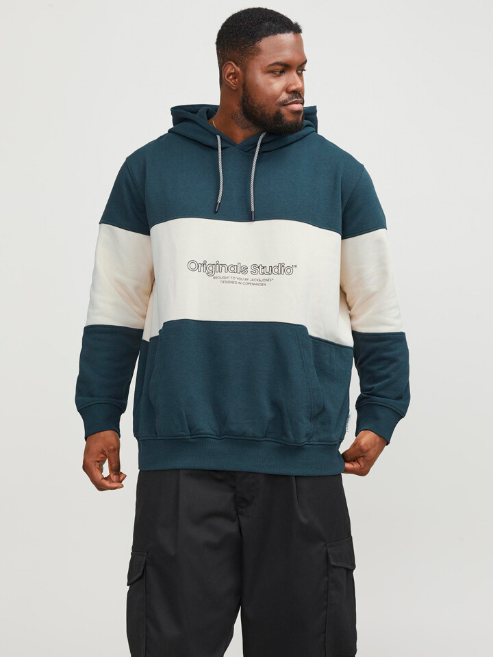 

Толстовка JACK & JONES PLUS Hoodie, темно-зеленый