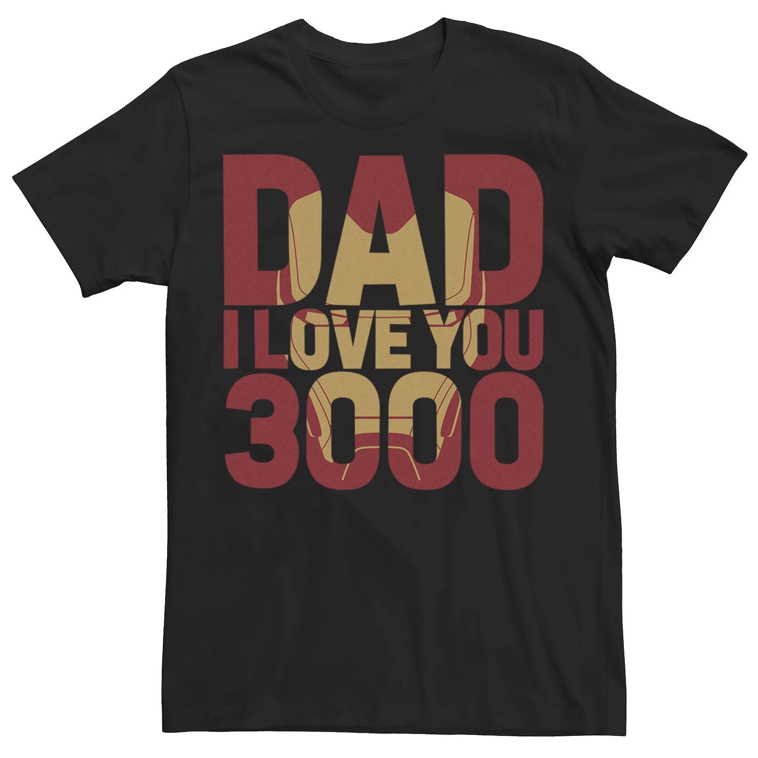 Мужская футболка Marvel Iron Man Dad I Love You 3000 с текстовым заполнением ко Дню отца Licensed Character