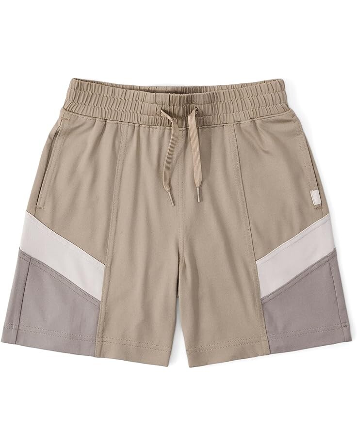 

Шорты Abercrombie Color-Blocked Active Shorts, коричневый