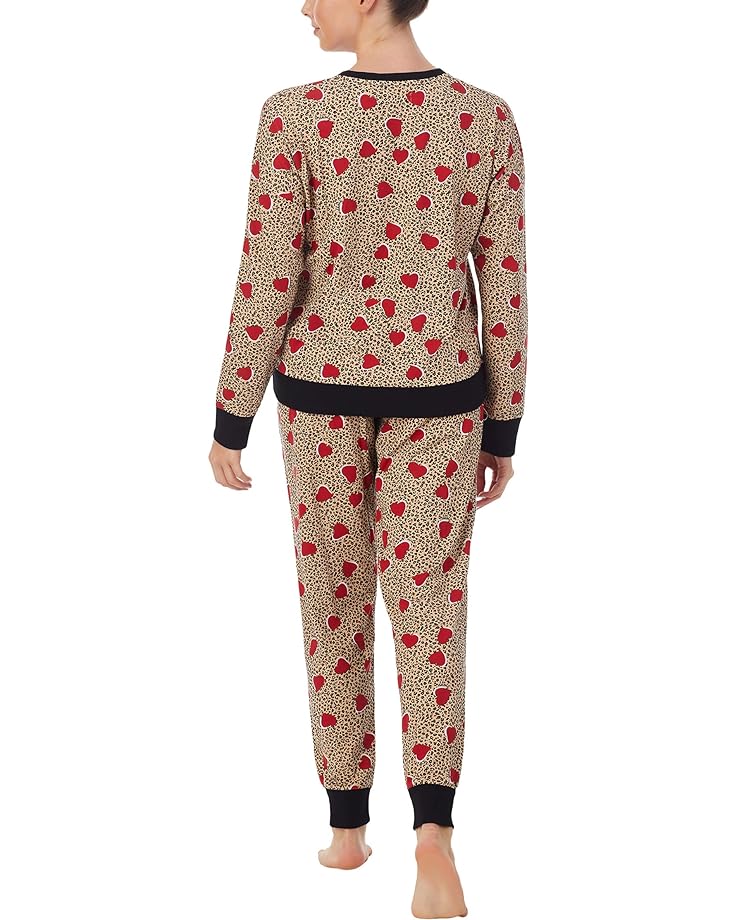 Пижамный комплект DKNY Long Sleeve Joggers Pajama Set, цвет Animal Hearts