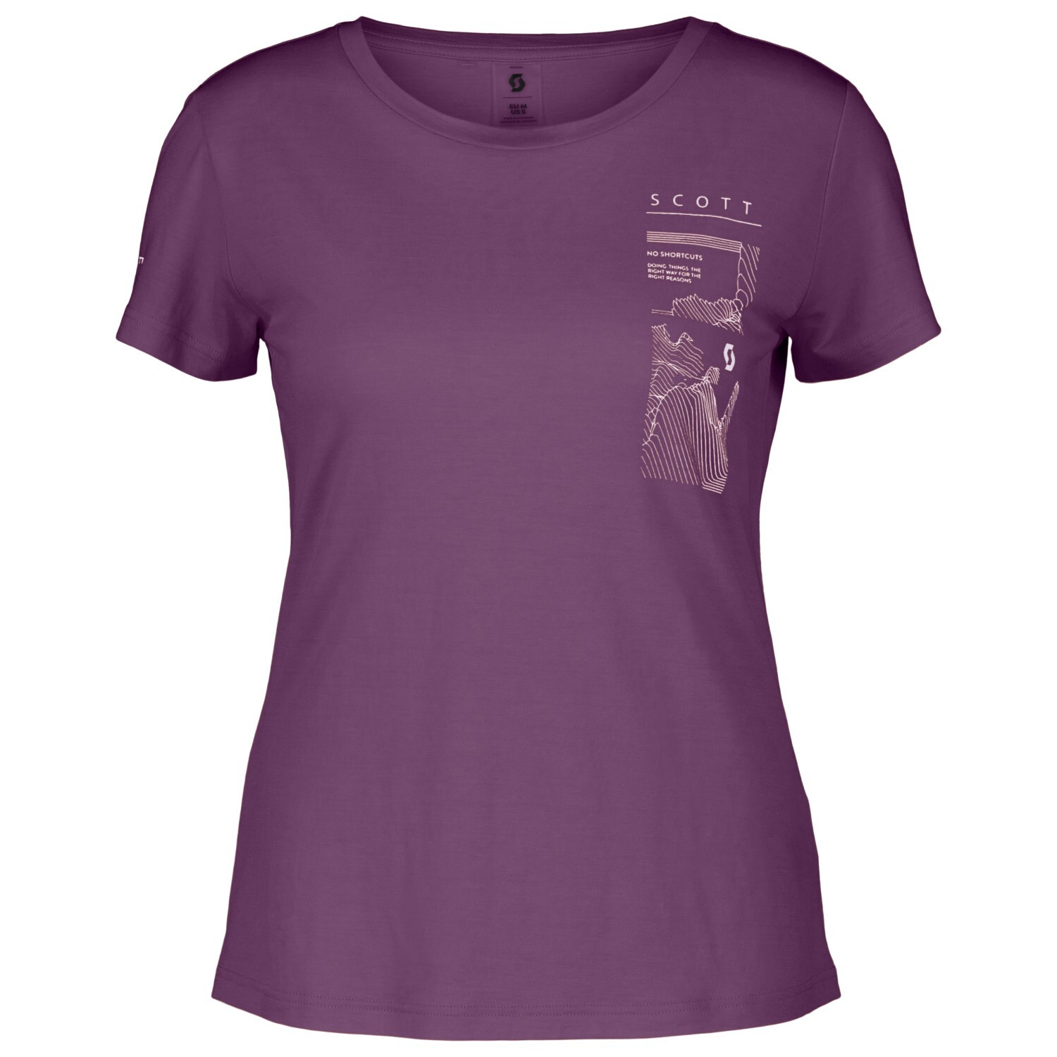

Рубашка из мериноса Scott Women's Defined Merino Graphic S/S, цвет Vivid Purple