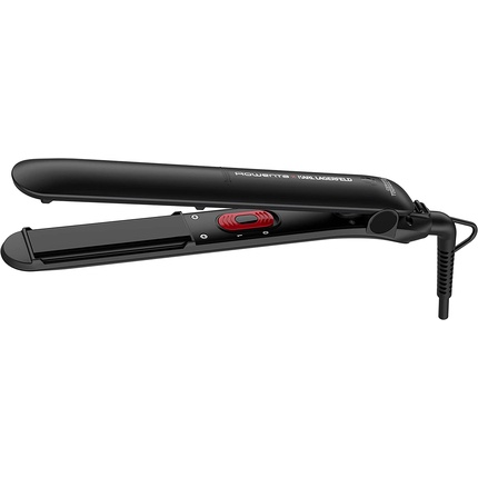 Выпрямитель для волос X Karl Lagerfeld SF161L Easyliss с керамическим турмалиновым покрытием и функцией выпрямления и завивки - черный/красный, Rowenta