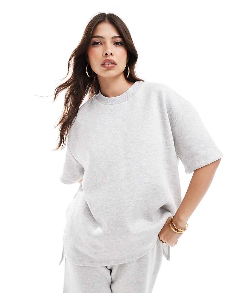

ASOS DESIGN - Серая меланжевая спортивная футболка, часть комплекта