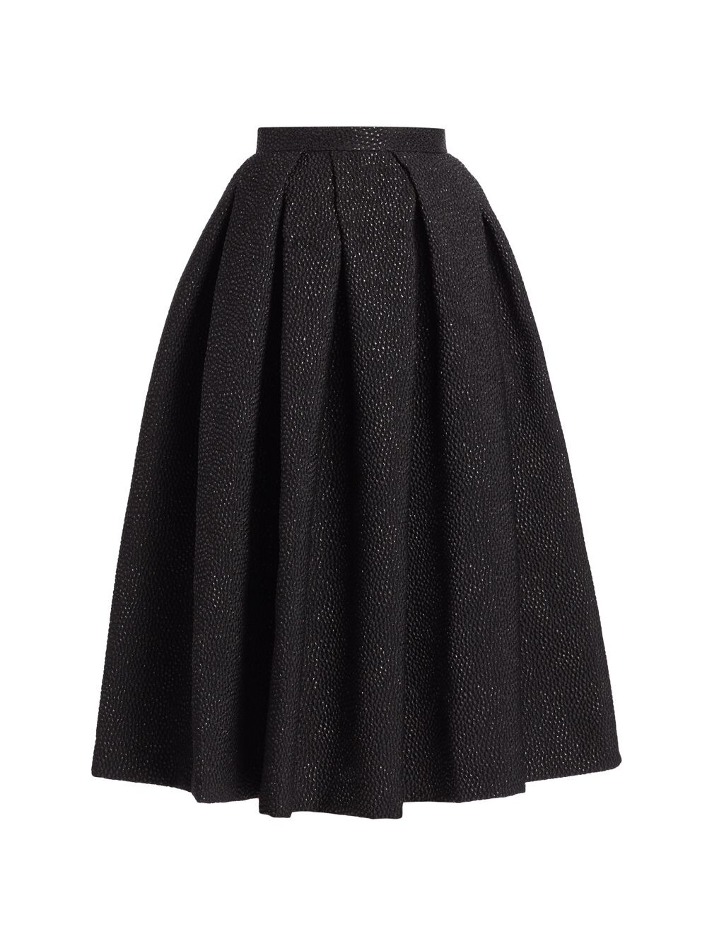 

Юбка-миди со складками и эффектом металлик Comme des Garçons Comme des Garçons, черный