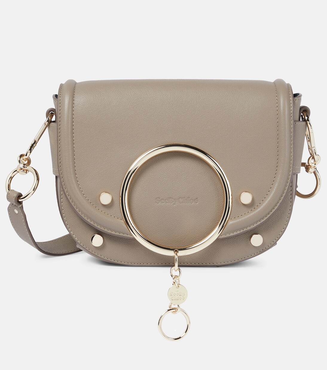 

Кожаная сумка через плечо mara See By Chloé, черный