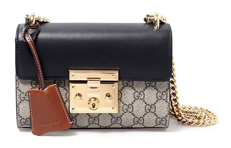 

Сумка GUCCI Padlock SeriesGG через плечо, серый/черный
