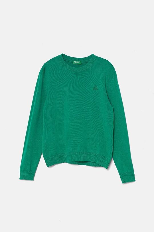

Детский хлопковый свитер United Colors of Benetton, зеленый