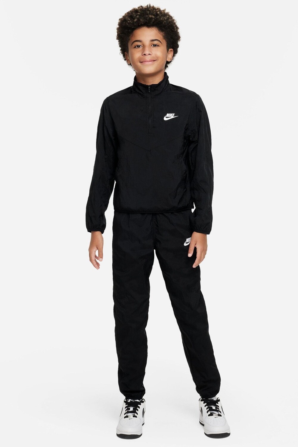 

Спортивный костюм из ткани с застежкой-молнией Nike, черный