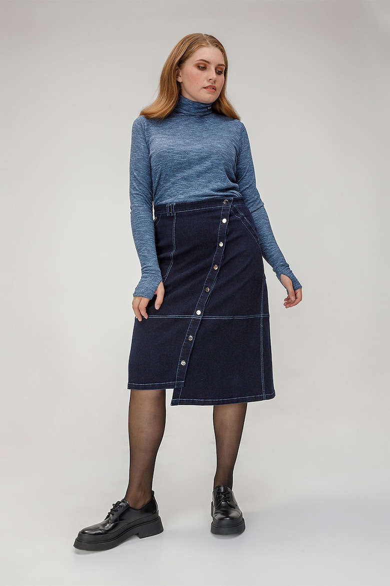 Асимметричная джинсовая юбка Helmidge, синий