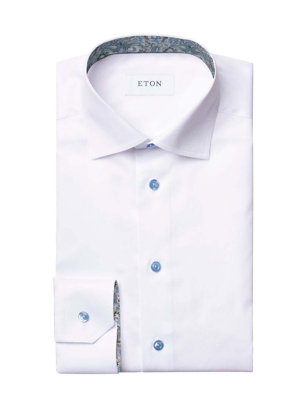 

Рубашка Slim Fit из твила с узором пейсли Eton, белый