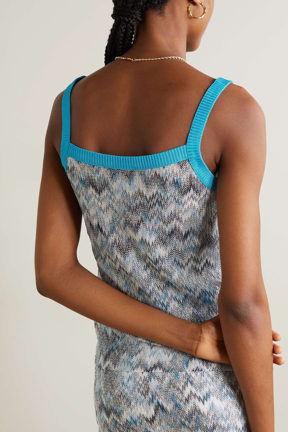

MISSONI вязаный крючком топ Raschel, синий