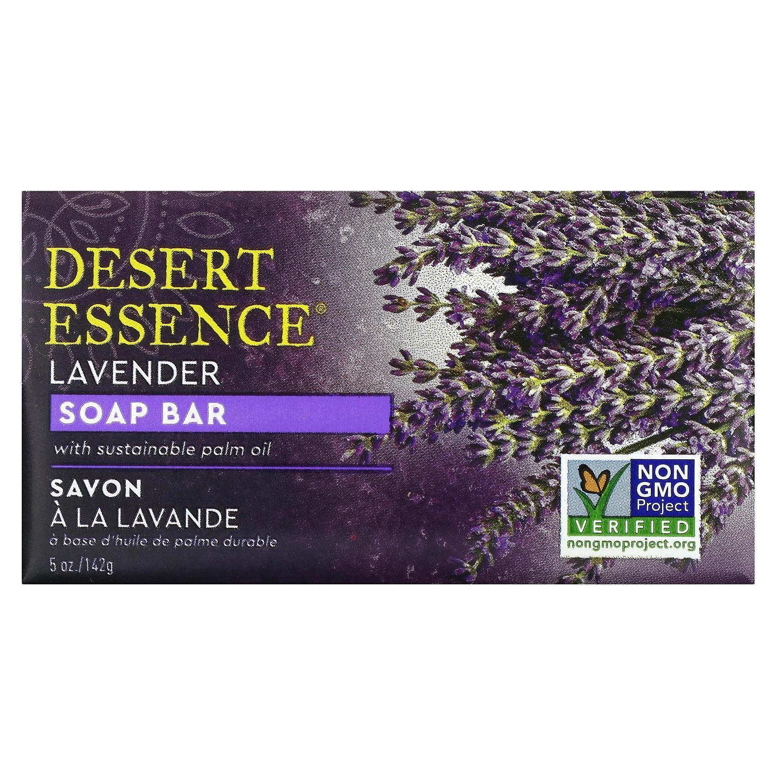 Desert Essence Мыло с лавандой 5 унций (142 г) desert essence очищающее мыло с маслом чайного дерева 142 г 5 унций