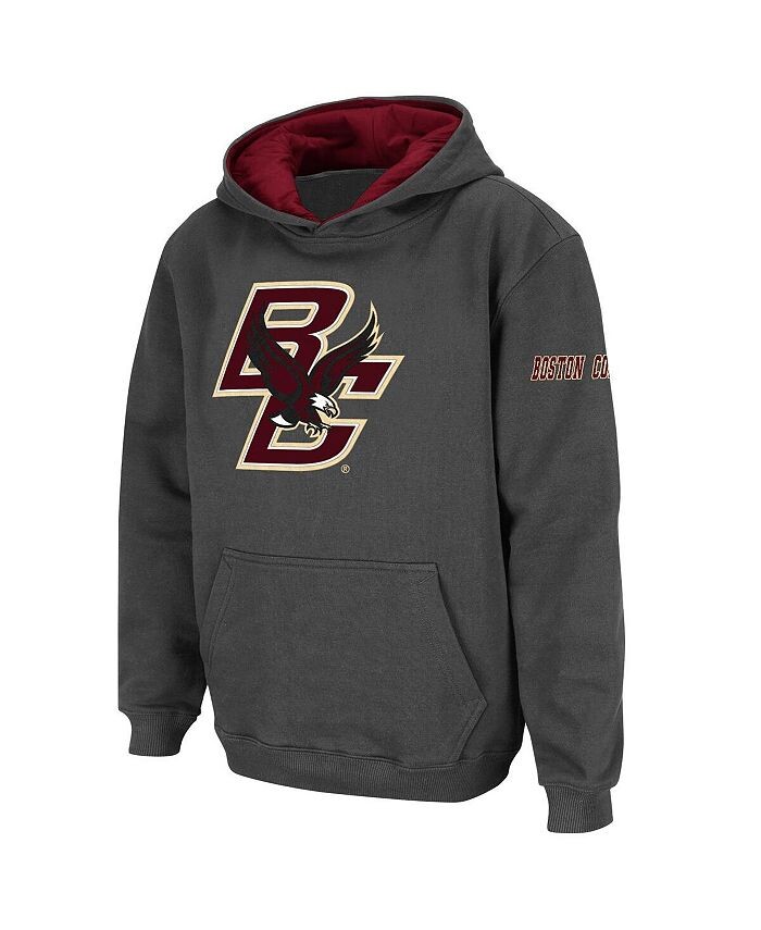 

Темно-серый пуловер с большим логотипом Big Boys Boston College Eagles Stadium Athletic, серый