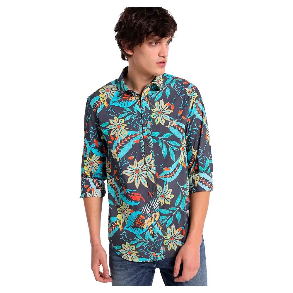 

Рубашка Six Valves Full Tropical Colour Confort, коричневый