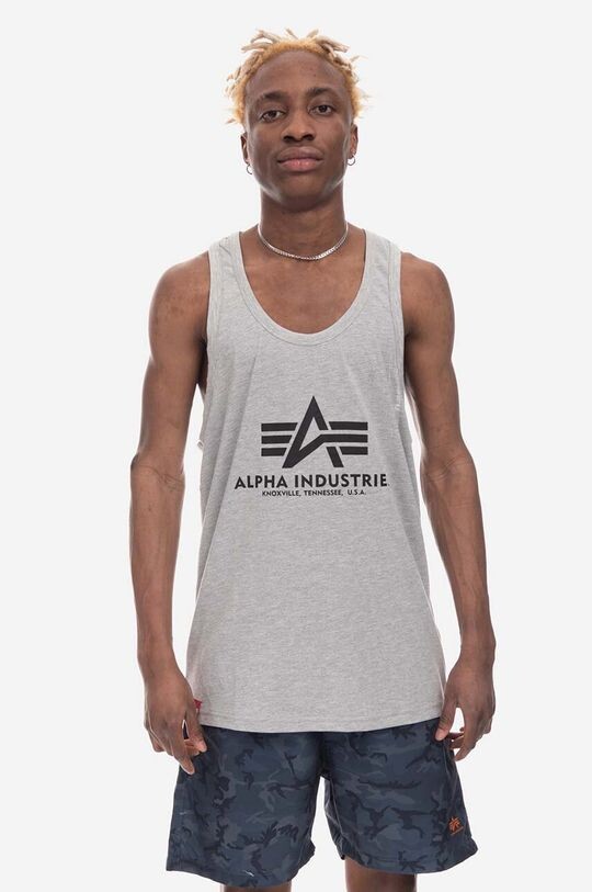 

Хлопковая футболка Basic Tank BB Alpha Industries, серый