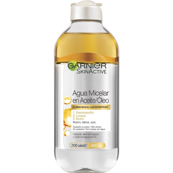 Мицеллярная вода Skin Active Agua Micelar en Aceite Garnier, 400 ml мицеллярная вода skin shine sf тонизирующая для снятия макияжа манго 250 мл