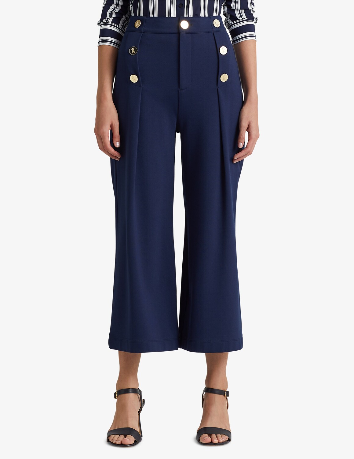 

Укороченные брюки Drazia со складками Lauren Ralph Lauren, синий