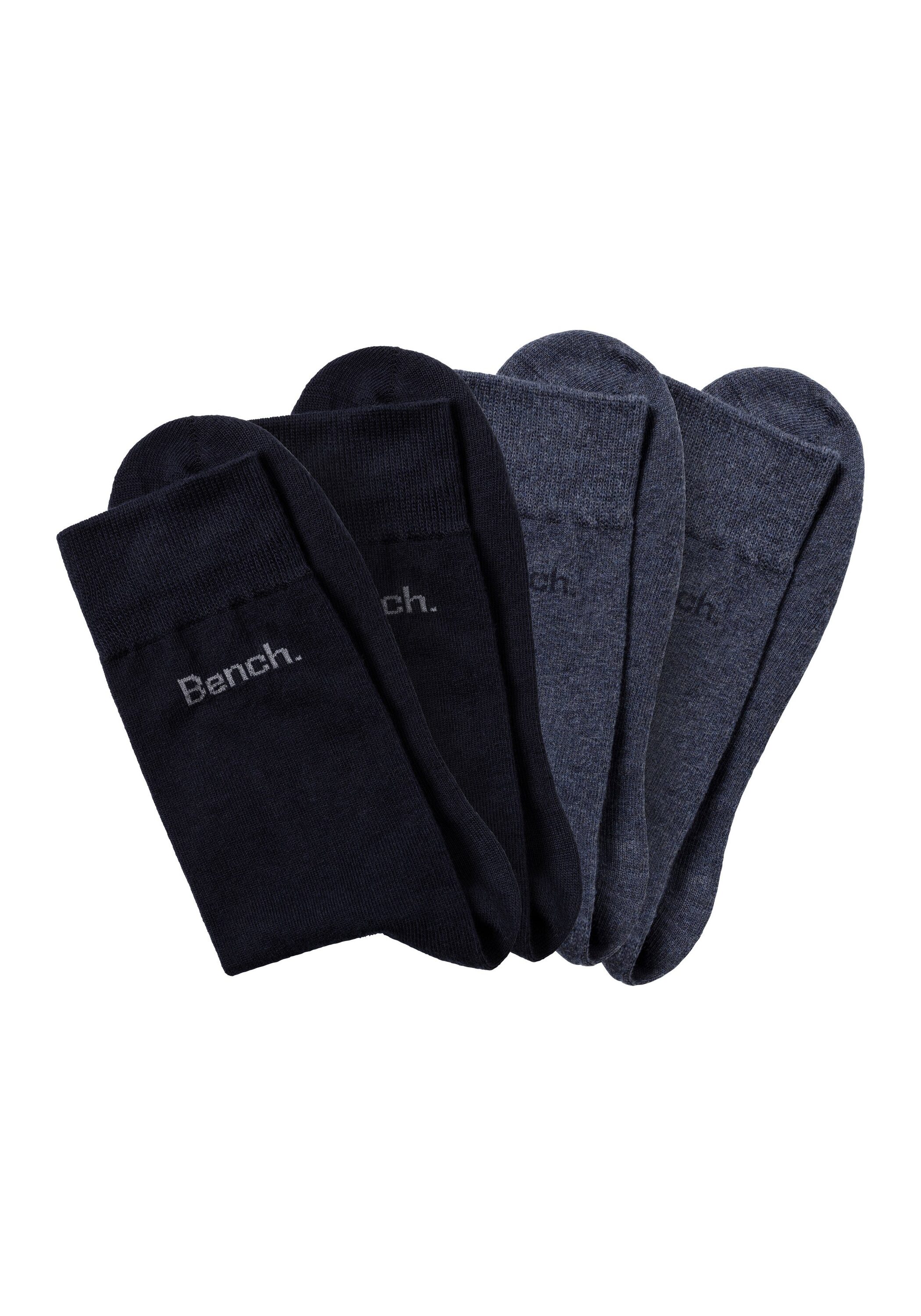 Носки Bench Basic, цвет 2x marine, 2x jeansblau meliert носки h i s sneaker цвет 2x schwarz 2x weiß 2x grau meliert