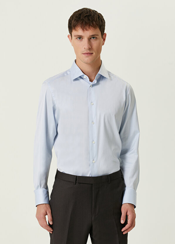 

Голубая рубашка Zegna